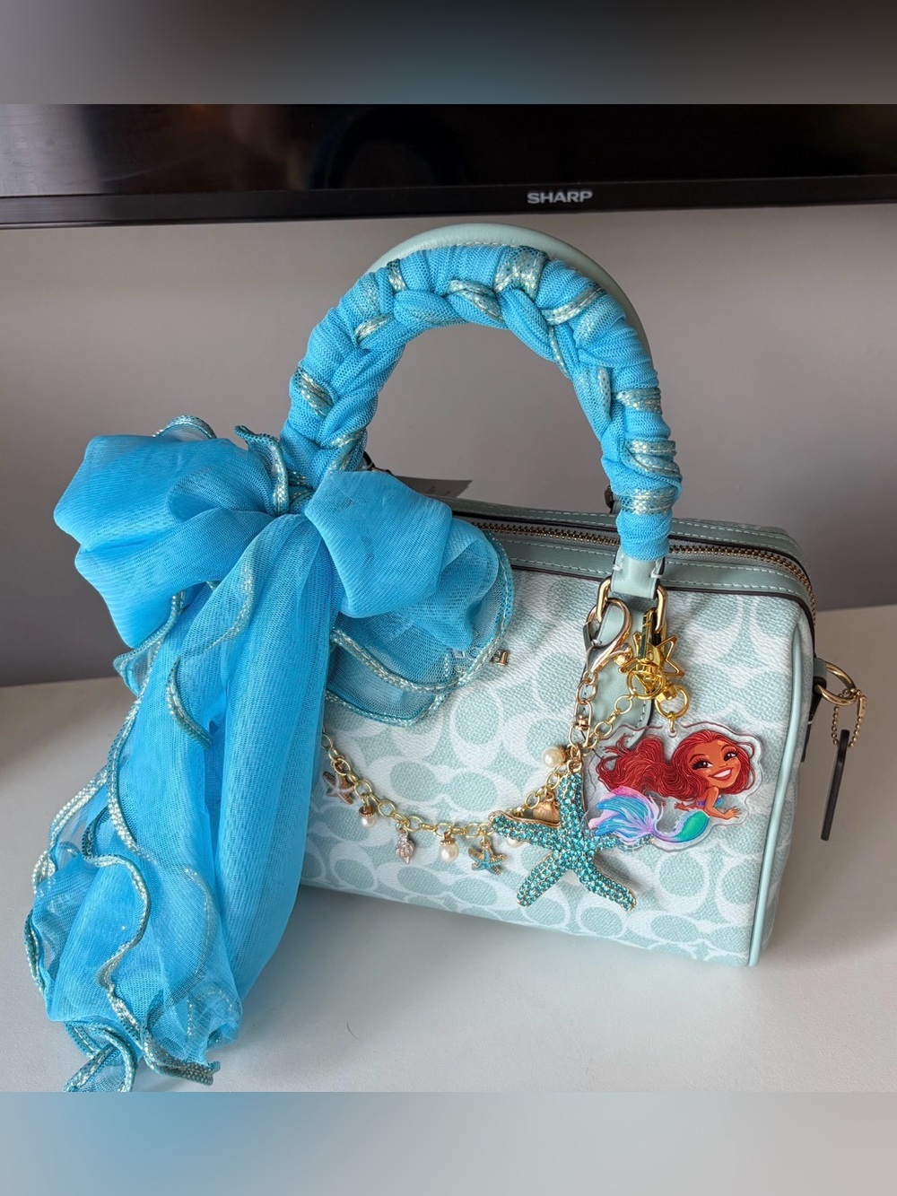 🧜‍♀️New Coach Rowan Satchel CEY39  Mermaid Theme🧜🏿‍♀️